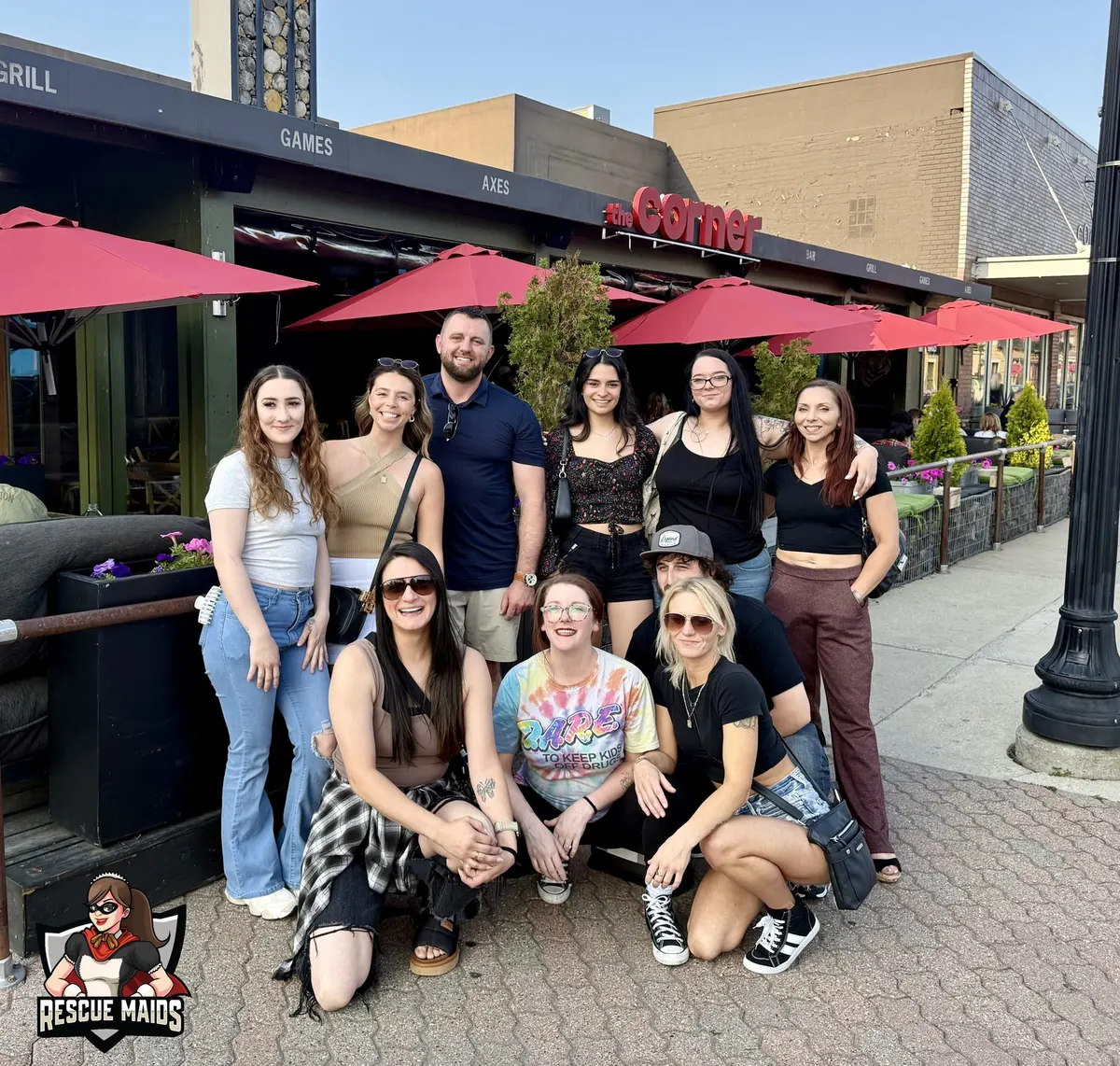The Rescue Maids team together outside